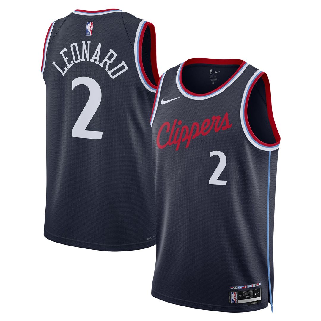 LA Clippers Kawhi Leonard Nike Unisex 2024/25 Swingman Jersey - Navy - Icon Edition Team Jersey Sports Fan Apparel