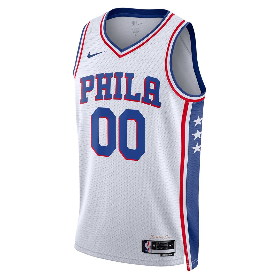 Philadelphia 76ers Nike Unisex 2022/23 Swingman Custom Jersey White - Association Edition Team Jersey Sports Fan Apparel