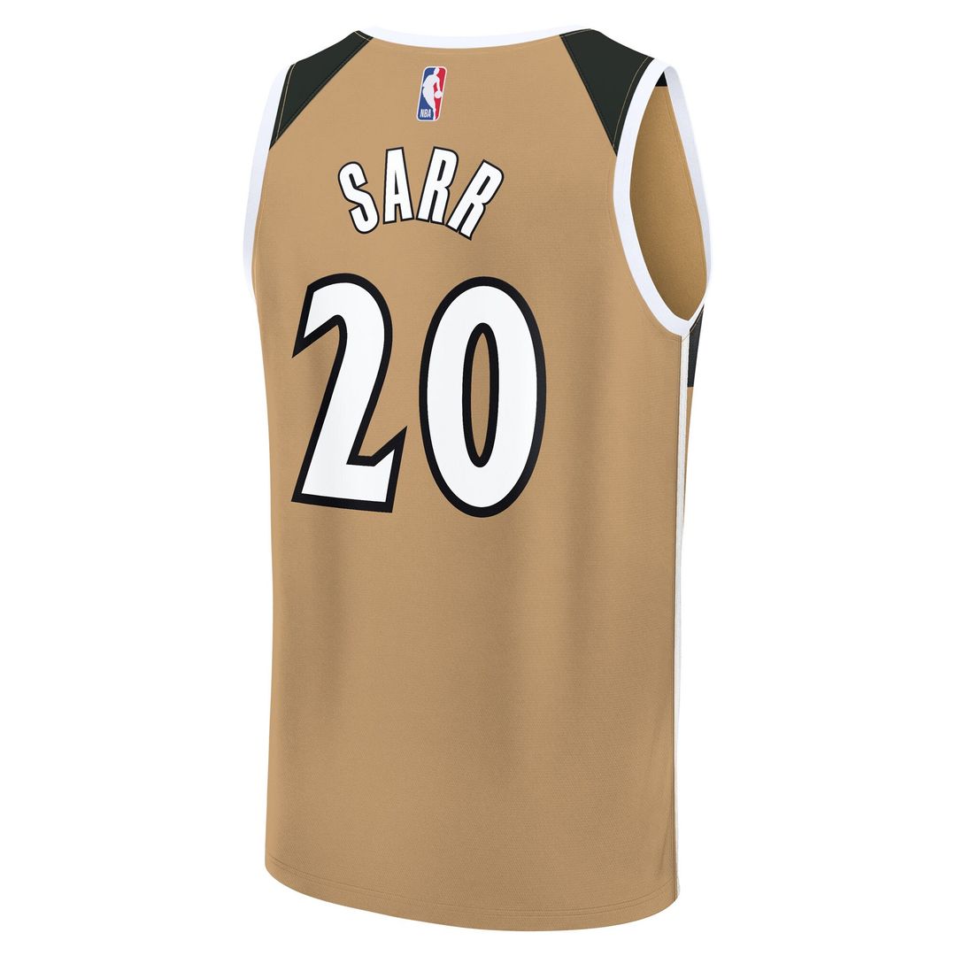 Washington Wizards Alex Sarr Fanatics Youth Fast Break Jersey - City Edition - Gold Team Jersey Sports Fan Apparel