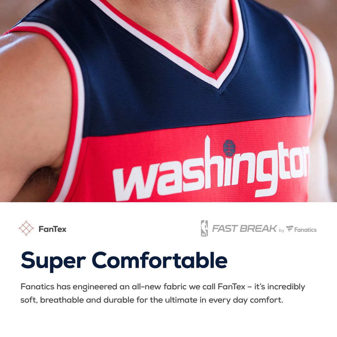 Washington Wizards Fanatics Fast Break Custom Replica Jersey Red - Icon Edition Team Jersey Sports Fan Apparel
