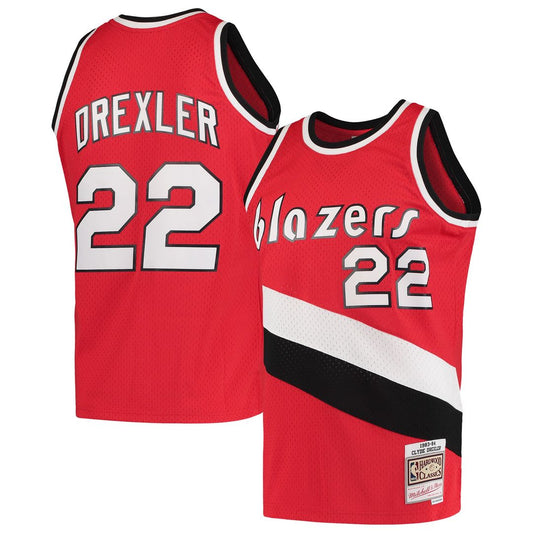 Portland Trail Blazers Clyde Drexler Mitchell & Ness 1983/84 Hardwood Classics Swingman Jersey - Red Team Jersey Sports Fan Apparel