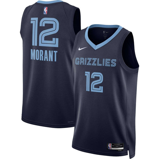 Memphis Grizzlies Ja Morant Nike Unisex Swingman Jersey - Icon Edition - Navy Team Jersey Sports Fan Apparel