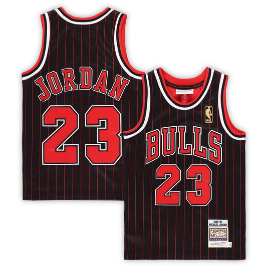 Chicago Bulls Michael Jordan Mitchell & Ness Preschool 1996/97 Hardwood Classics Authentic Jersey - Black Team Jersey Sports Fan Apparel