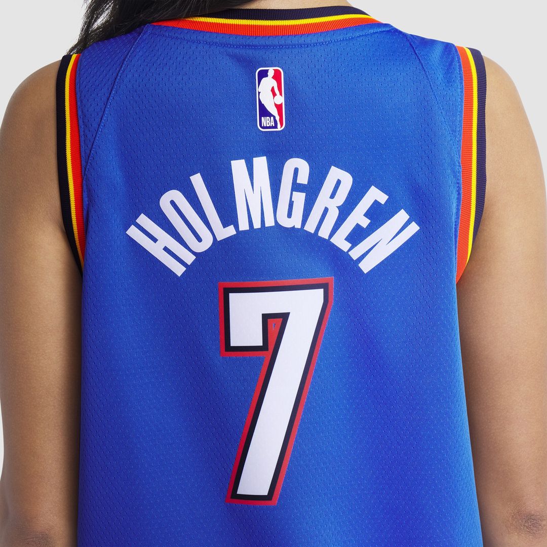 Oklahoma City Thunder Chet Holmgren Nike Unisex 2022 NBA Draft First Round Pick Player Swingman Jersey - Icon Edition - Blue Team Jersey Sports Fan Ap