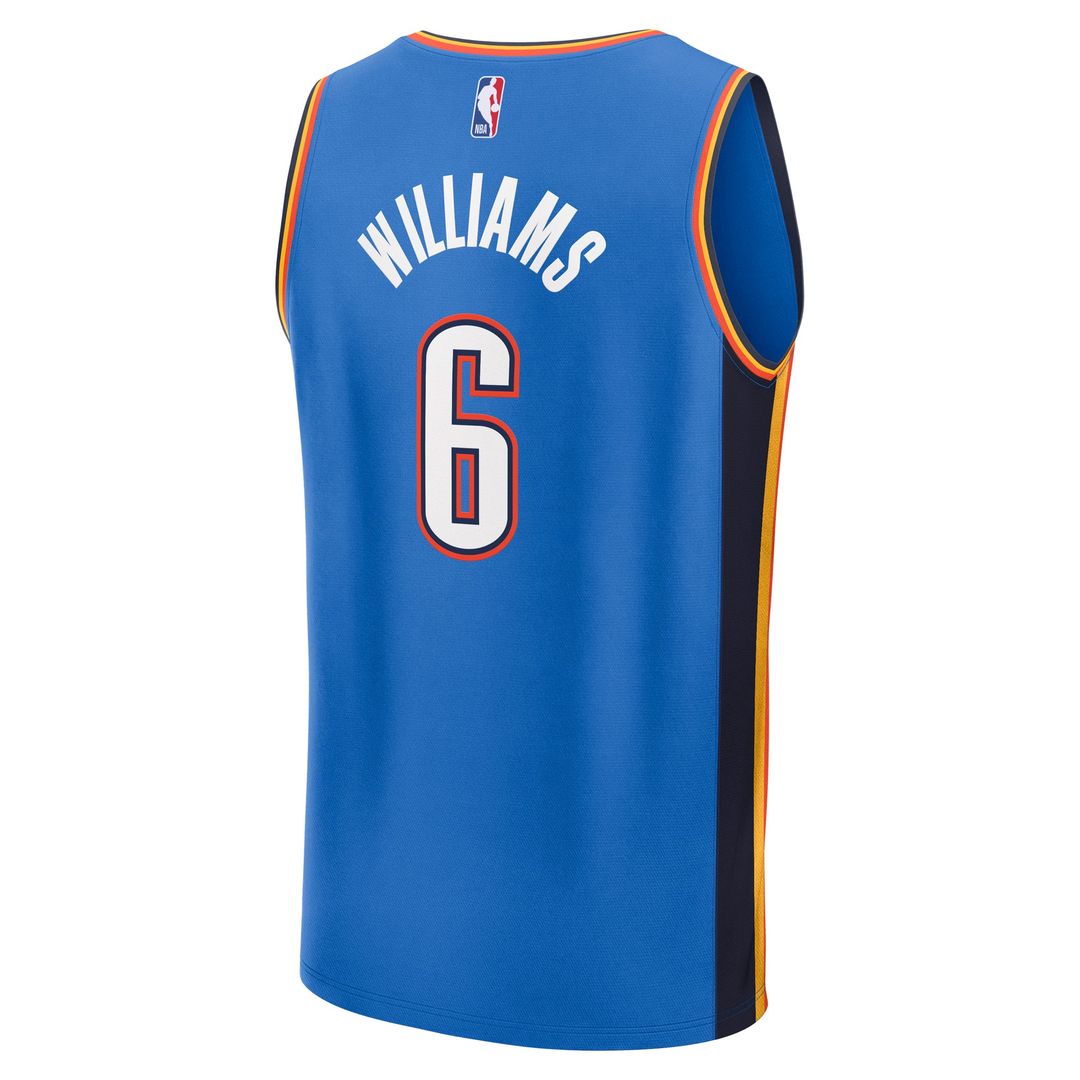 Oklahoma City Thunder Jaylin Williams Fanatics Fast Break Replica Player Jersey - Icon Edition - Blue Team Jersey Sports Fan Apparel