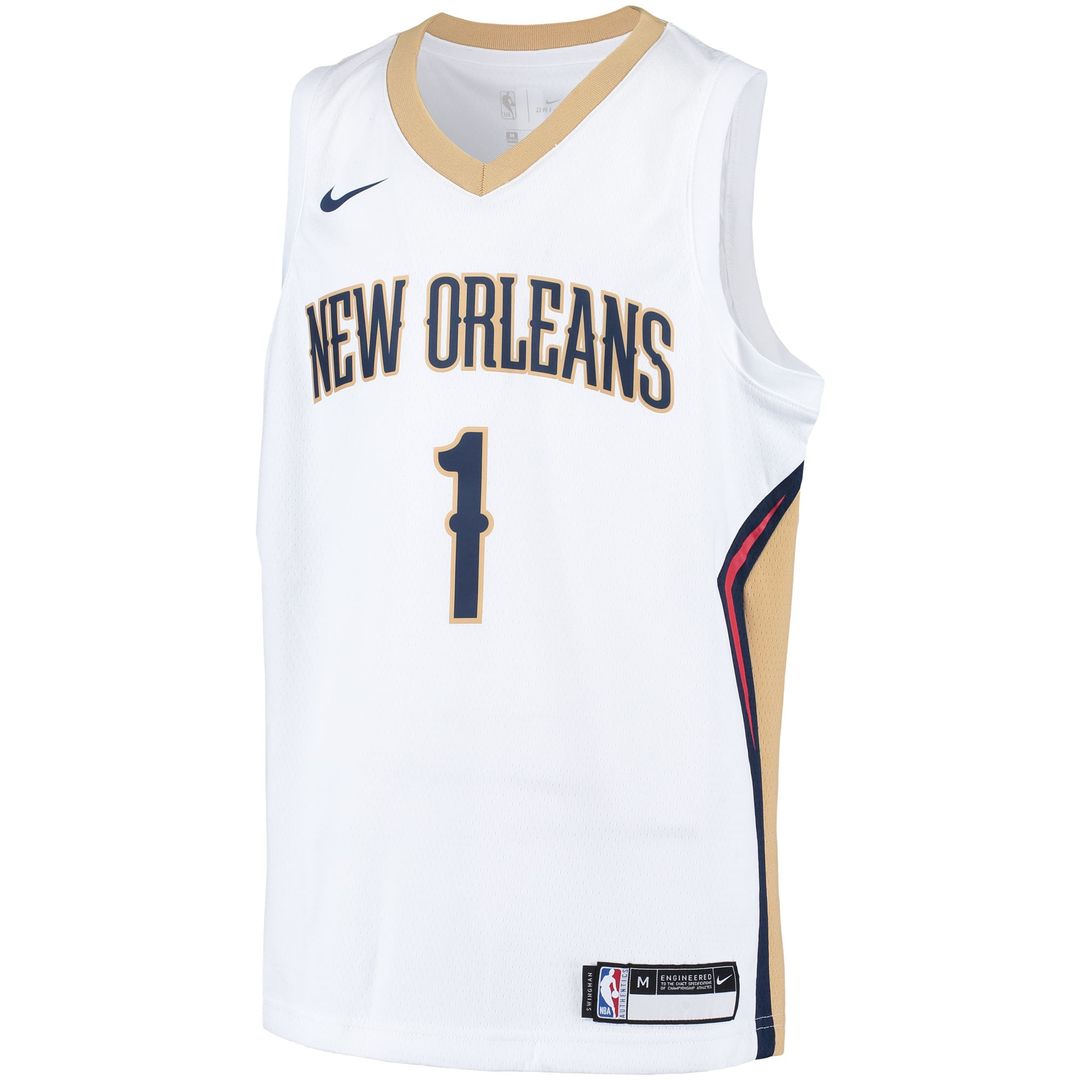 New Orleans Pelicans Zion Williamson Nike Youth Swingman Player Jersey - Association Edition - White Team Jersey Sports Fan Apparel