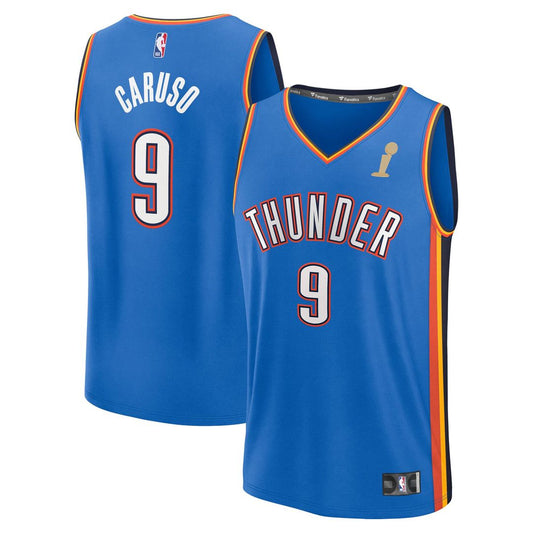 Oklahoma City Thunder Alex Caruso Fanatics Youth 2025 NBA Finals Champions Fast Break Replica Player Jersey - Blue - Icon Edition Team Jersey Sports F