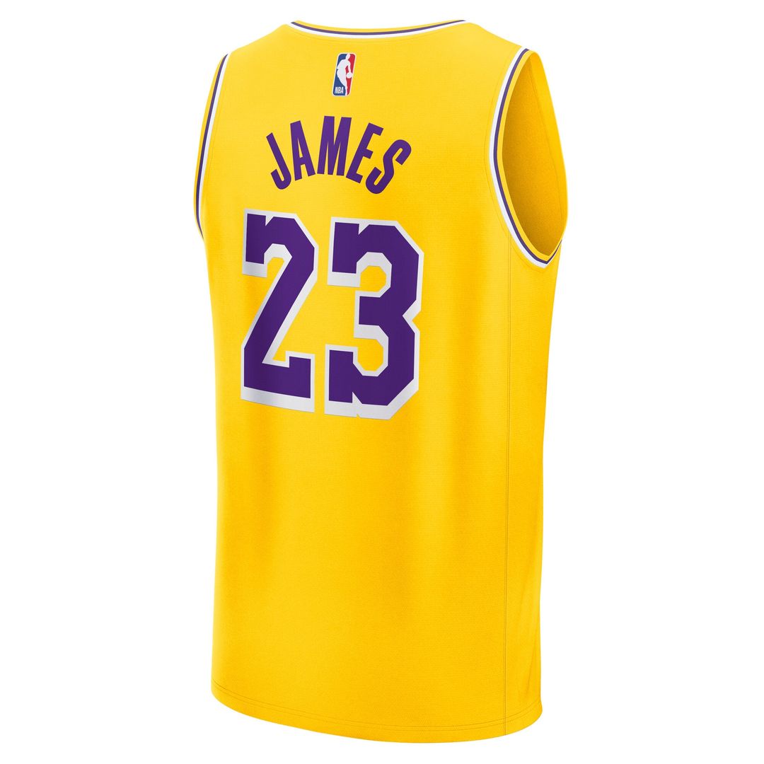 Los Angeles Lakers LeBron James Fanatics Youth Fast Break Replica Player Jersey - Icon Edition - Gold Team Jersey Sports Fan Apparel