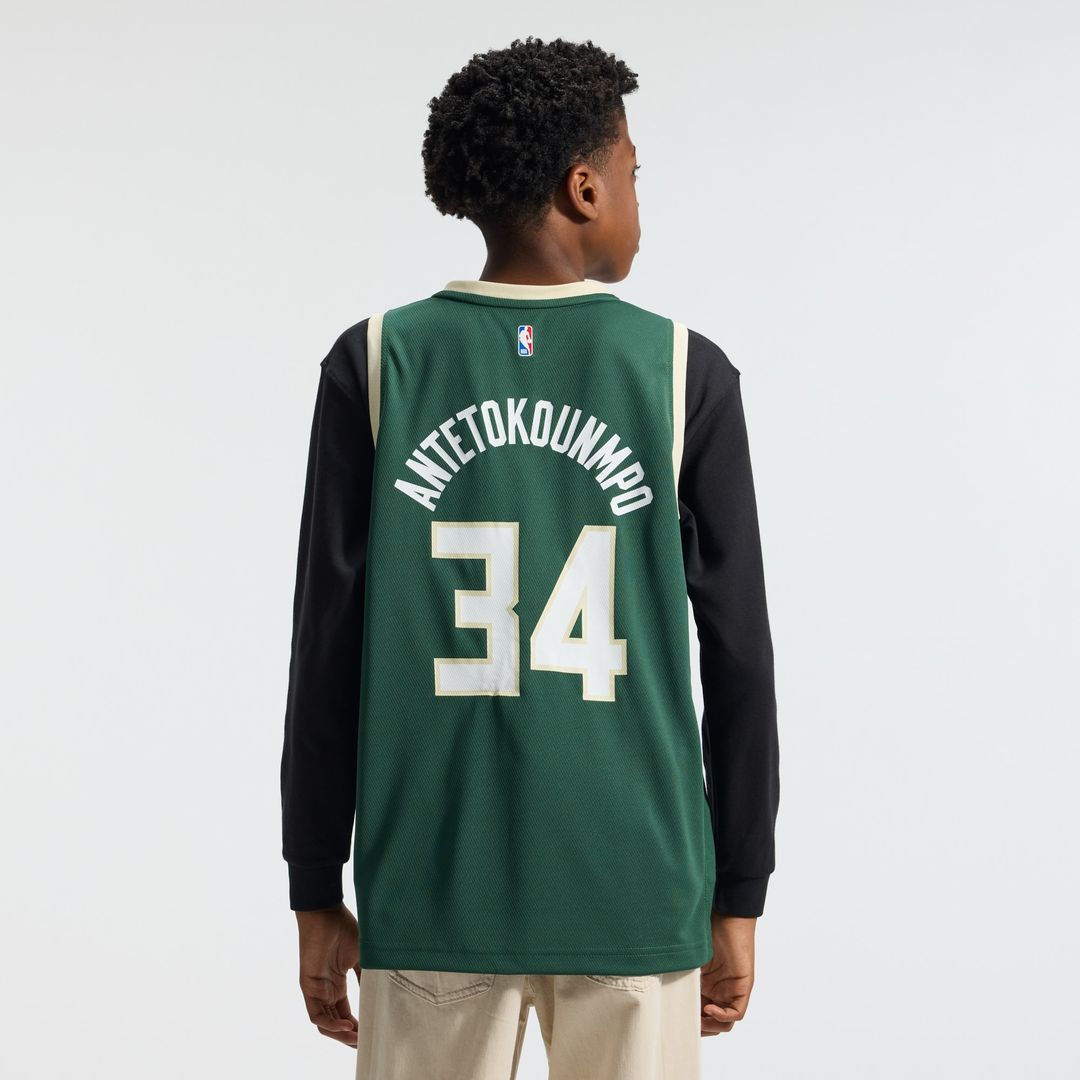 Milwaukee Bucks Giannis Antetokounmpo Fanatics Youth Fast Break Replica Player Jersey - Icon Edition - Hunter Green Team Jersey Sports Fan Apparel