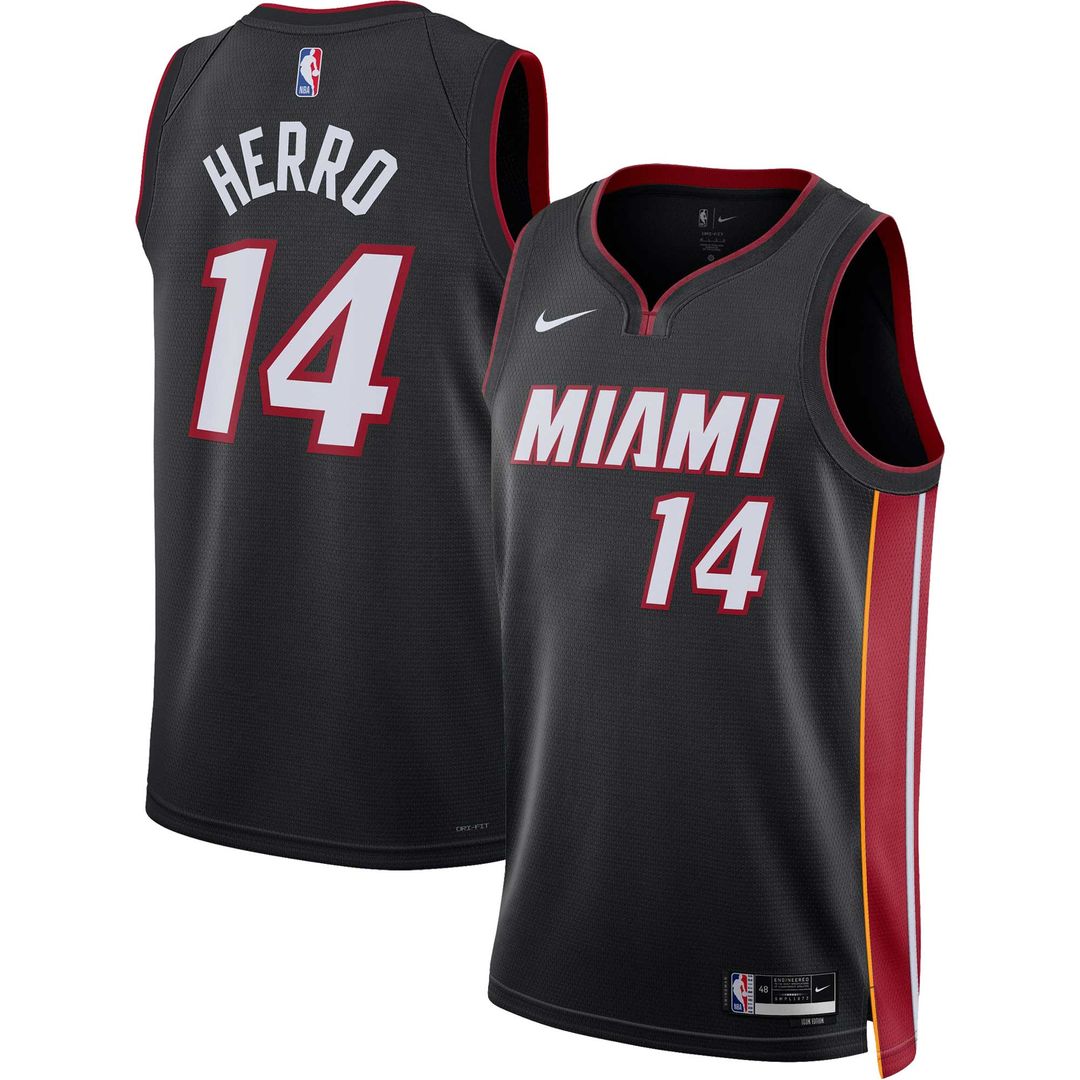 Miami Heat Tyler Herro Nike Unisex Swingman Jersey - Icon Edition - Black Team Jersey Sports Fan Apparel