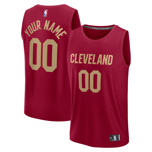 Cleveland Cavaliers Fanatics Youth Fast Break Custom Jersey - Icon Edition - Red Team Jersey Sports Fan Apparel