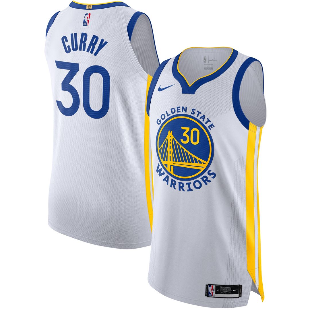 Golden State Warriors Stephen Curry Nike Authentic Jersey - Association Edition - White Team Jersey Sports Fan Apparel