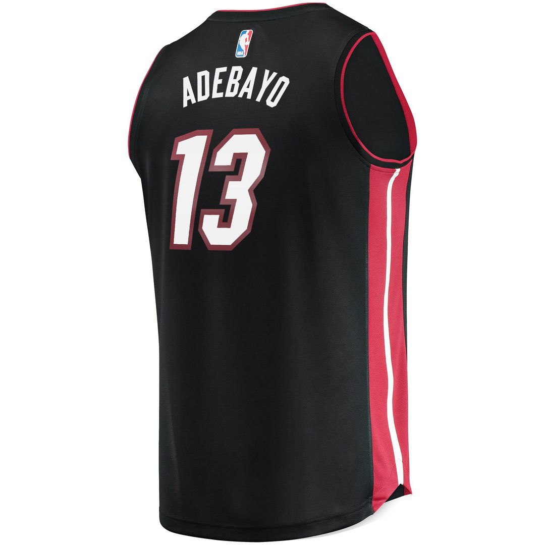 Miami Heat Bam Adebayo Fanatics Fast Break Replica Player Jersey - Icon Edition - Black Team Jersey Sports Fan Apparel