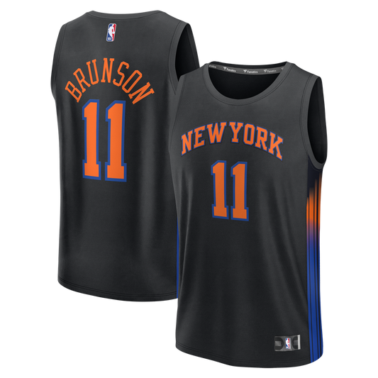 New York Knicks Jalen Brunson Fanatics Fast Break Jersey - Statement Edition - Black Team Jersey Sports Fan Apparel