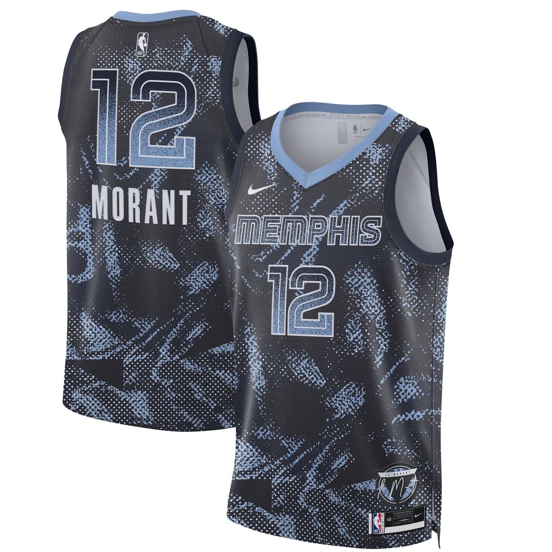 Memphis Grizzlies Ja Morant Nike Unisex 2025 Select Series Swingman Player Jersey - Navy Team Jersey Sports Fan Apparel
