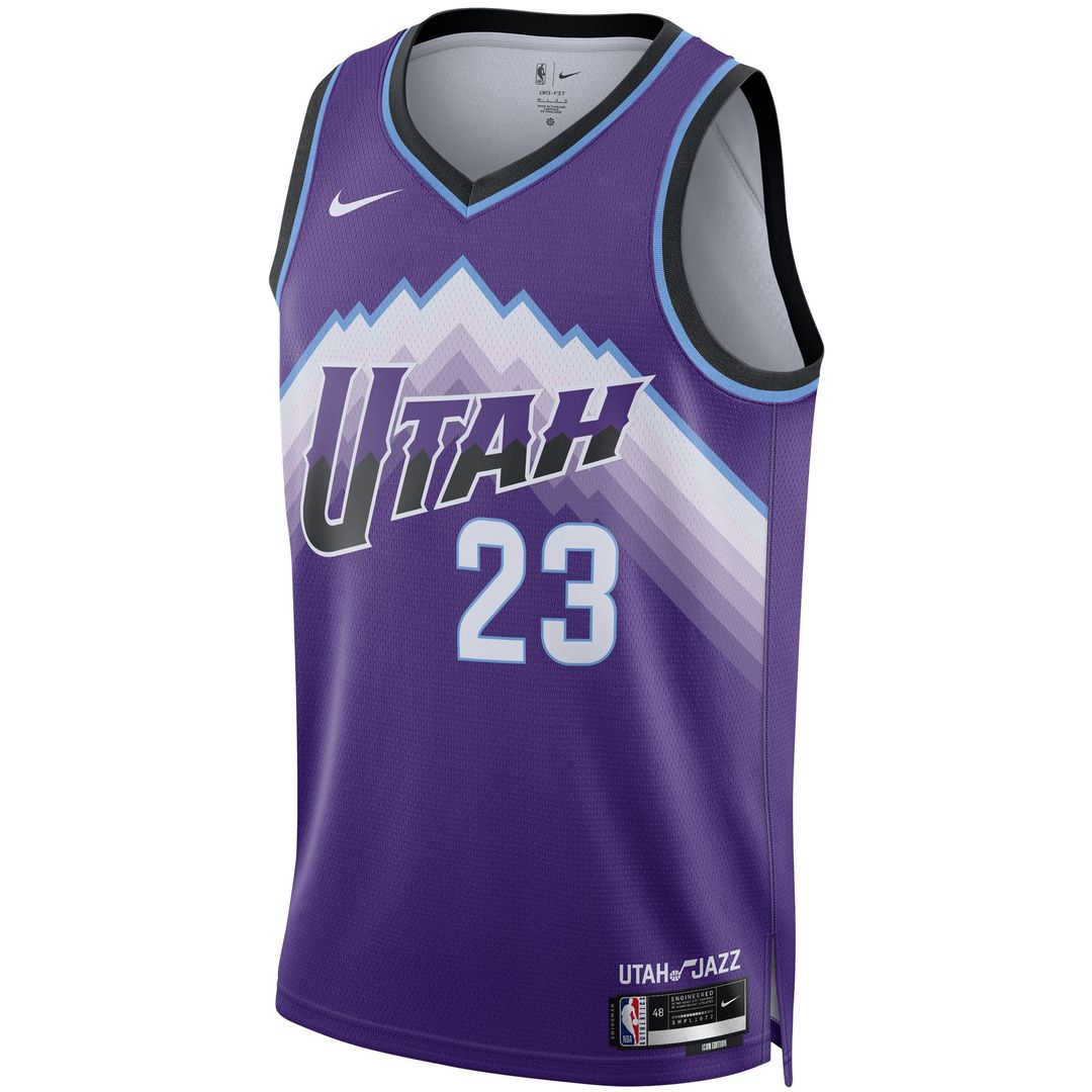Utah Jazz Lauri Markkanen Nike Unisex Swingman Jersey - Icon Edition - Purple Team Jersey Sports Fan Apparel