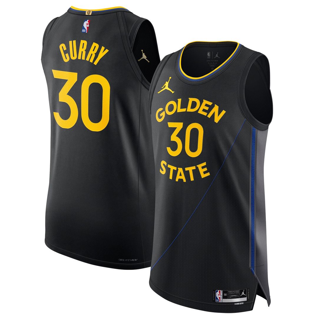 Golden State Warriors Stephen Curry Jordan Brand 2024/25 Authentic Jersey - Statement Edition - Black Team Jersey Sports Fan Apparel