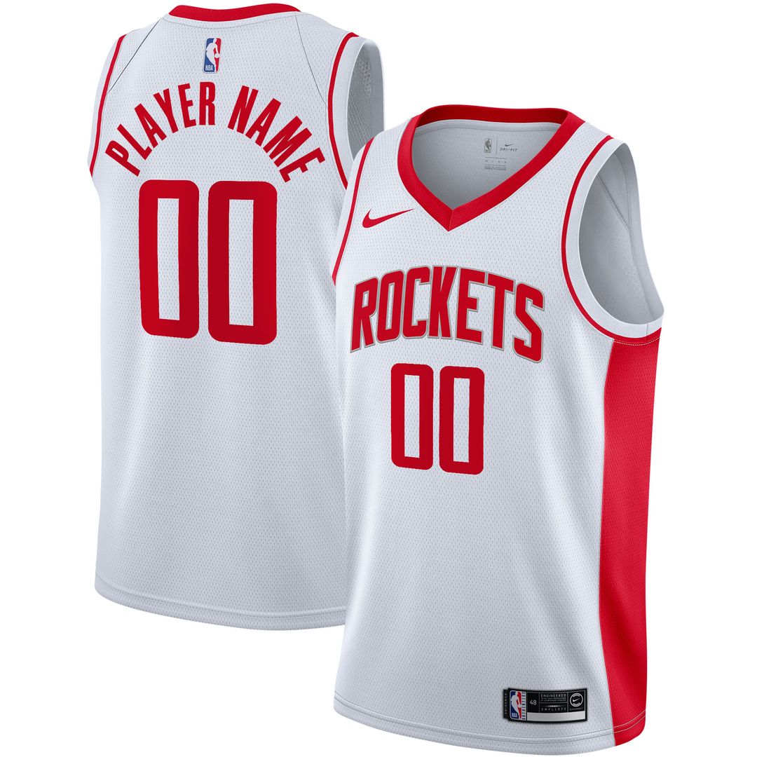 Houston Rockets Nike 2020/21 Swingman Custom Jersey - Association Edition - White Team Jersey Sports Fan Apparel