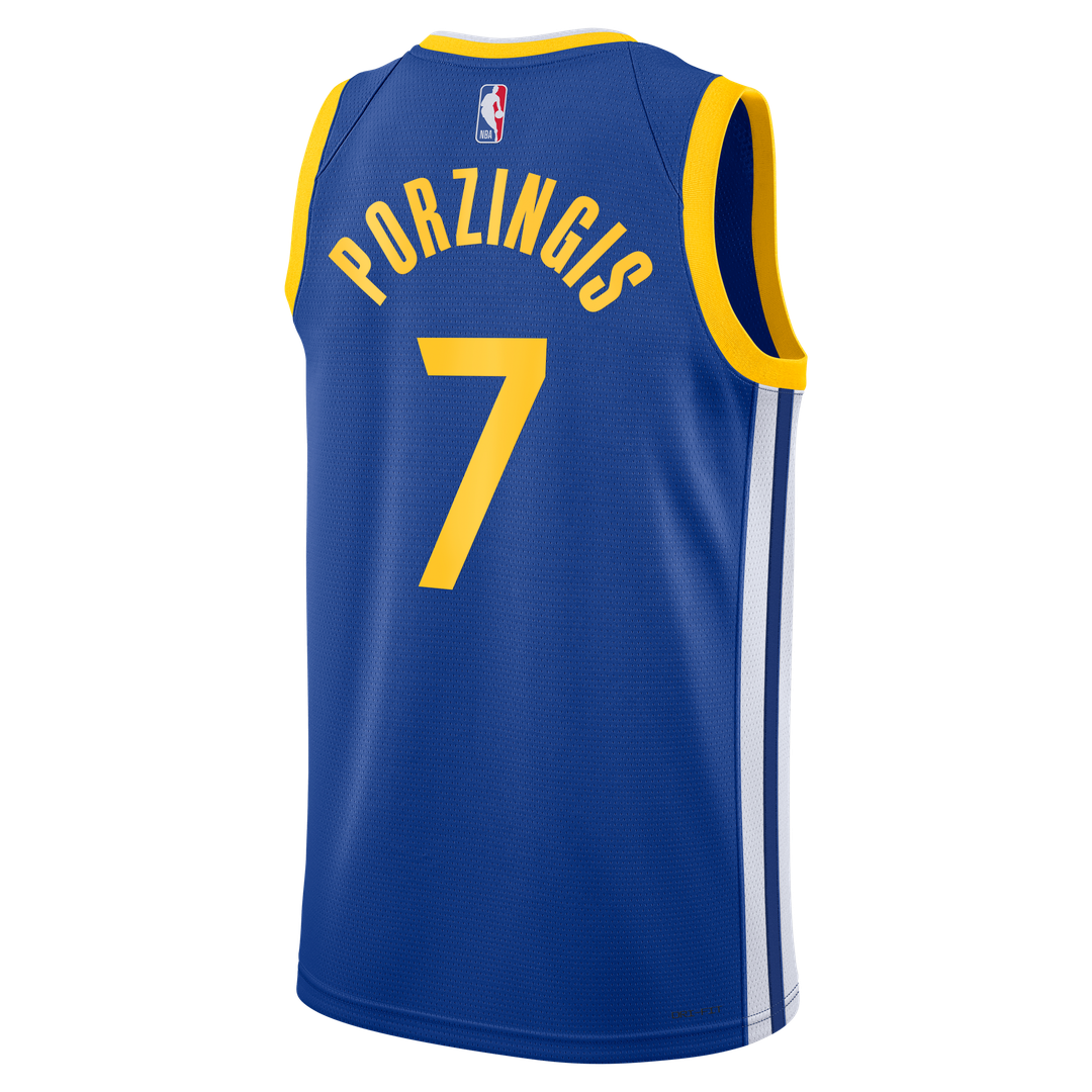 Golden State Warriors Kristaps Porziņģis Nike Unisex Swingman Jersey - Icon Edition - Royal Team Jersey Sports Fan Apparel