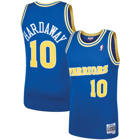 Golden State Warriors Tim Hardaway Mitchell & Ness 1990/91 Hardwood Classics Swingman Jersey - Royal Team Jersey Sports Fan Apparel