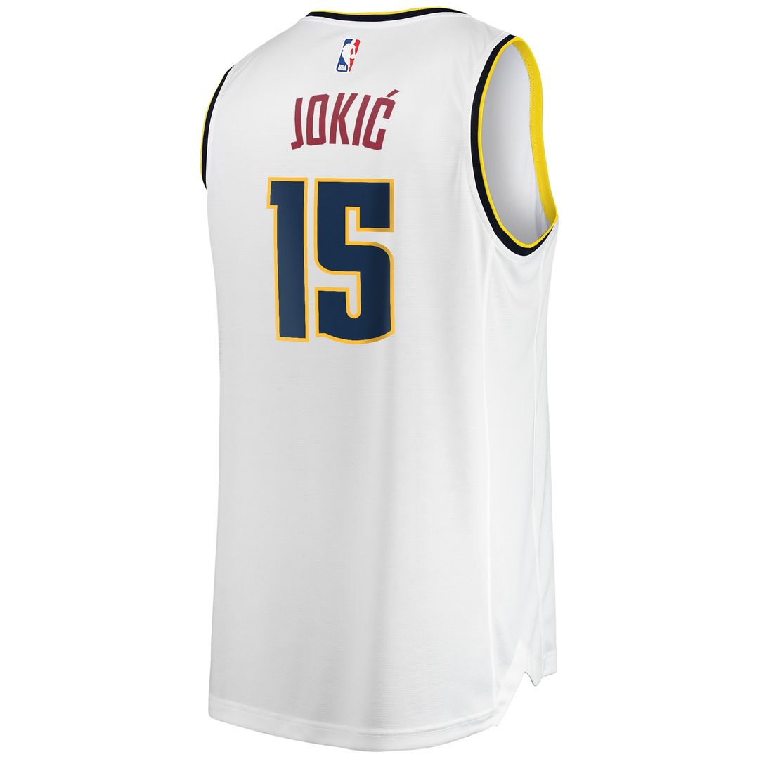 Denver Nuggets Nikola Jokic Fanatics Fast Break Player Jersey - Association Edition - White Team Jersey Sports Fan Apparel