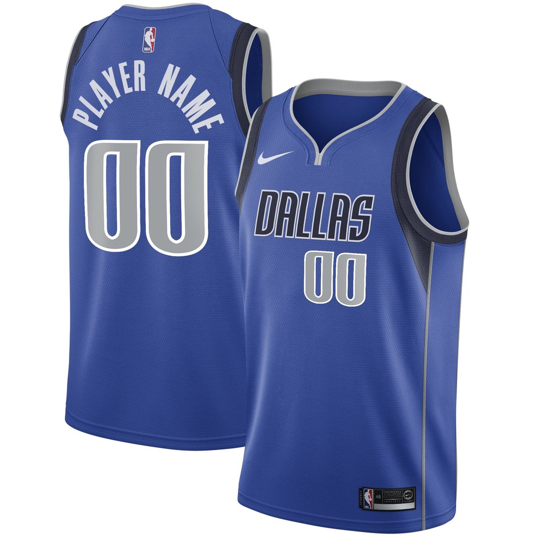 Dallas Mavericks Nike Swingman Custom Jersey Blue - Icon Edition Team Jersey Sports Fan Apparel
