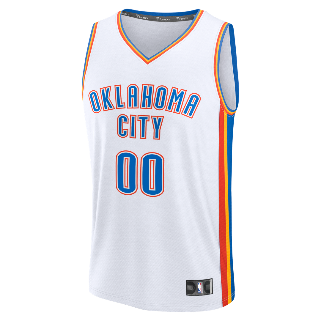 Oklahoma City Thunder Fanatics Youth Fast Break Custom Replica Jersey - Blue - Icon Edition Team Jersey Sports Fan Apparel