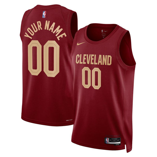 Cleveland Cavaliers Nike Unisex Swingman Custom Jersey Burgundy - Icon Edition Team Jersey Sports Fan Apparel