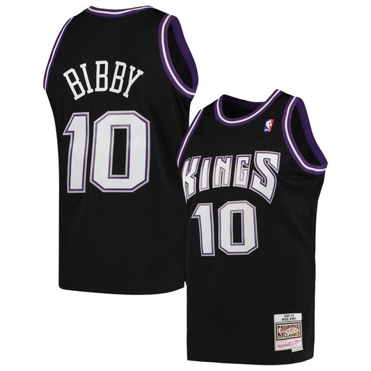 Sacramento Kings Mike Bibby Mitchell & Ness Hardwood Classics Swingman Jersey - Black Team Jersey Sports Fan Apparel