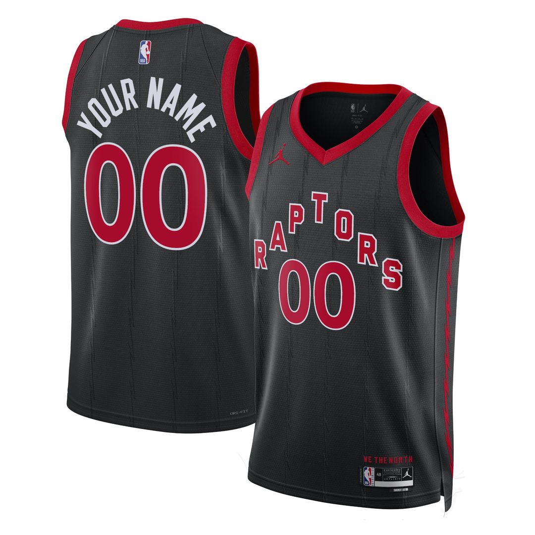 Toronto Raptors Jordan Brand Unisex 2022/23 Swingman Custom Jersey - Statement Edition - Black Team Jersey Sports Fan Apparel