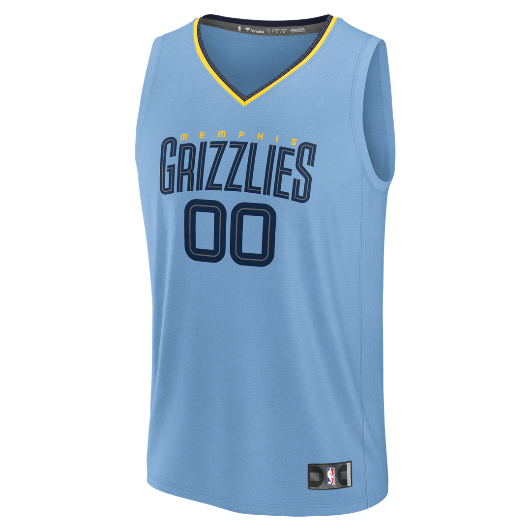 Memphis Grizzlies Fanatics Youth Fast Break Custom Jersey - Statement Edition - Light Blue Team Jersey Sports Fan Apparel