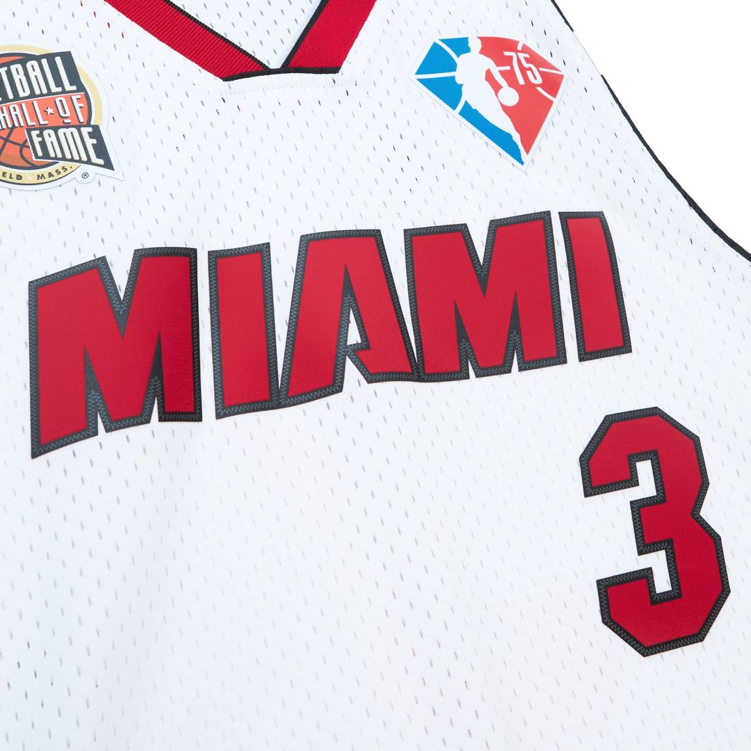 Miami Heat Dwyane Wade Mitchell & Ness Unisex Hall of Fame Class of 2023 Throwback Swingman Jersey - White Team Jersey Sports Fan Apparel