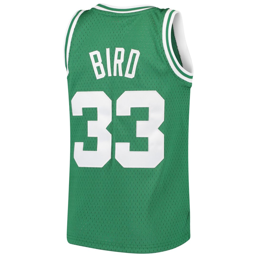 Boston Celtics Larry Bird Mitchell & Ness Youth Hardwood Classics Swingman Throwback Jersey - Kelly Green Team Jersey Sports Fan Apparel