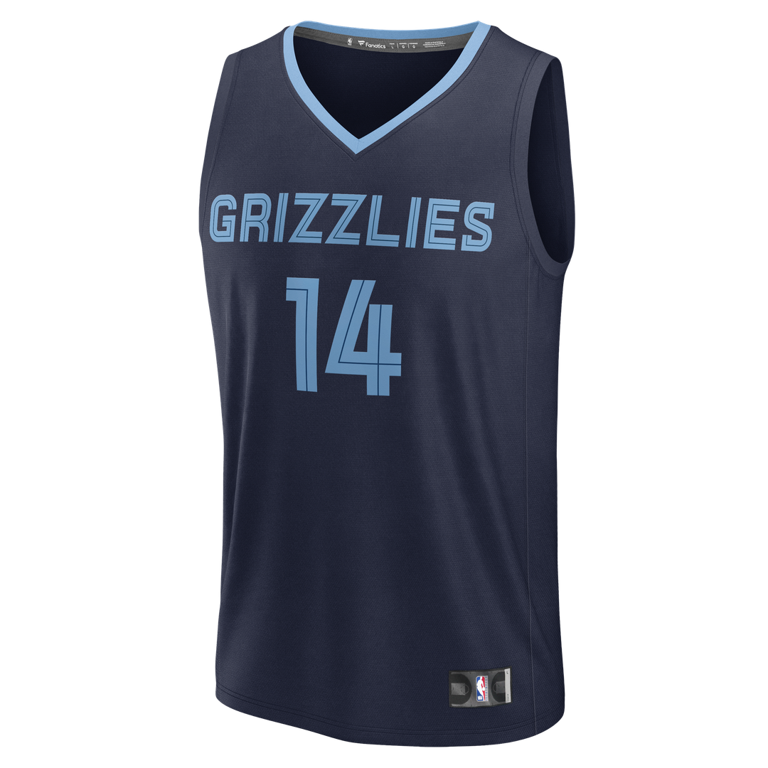 Memphis Grizzlies Zach Edey Fanatics Fast Break Replica Jersey - Icon Edition - Navy Team Jersey Sports Fan Apparel