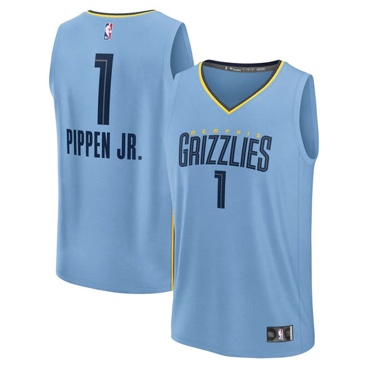 Memphis Grizzlies Scotty Pippen Jr. Fanatics Fast Break Replica Player Jersey - Statement Edition - Light Blue Team Jersey Sports Fan Apparel