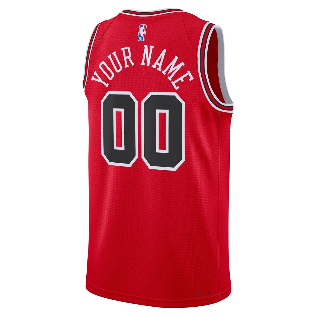 Chicago Bulls Nike Unisex Swingman Custom Jersey Red - Icon Edition Team Jersey Sports Fan Apparel