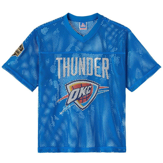 Oklahoma City Thunder OVO x NBA Mesh Football Fashion Jersey - Blue Team Jersey Sports Fan Apparel