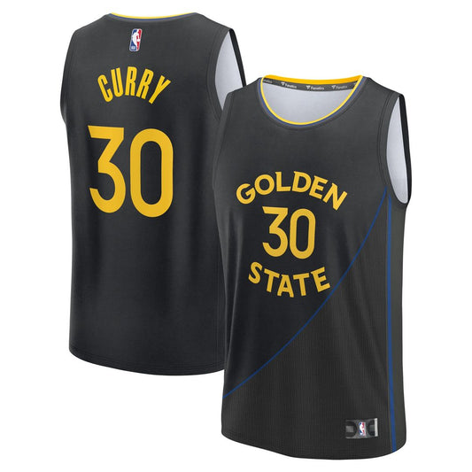 Golden State Warriors Stephen Curry Fanatics Fast Break Replica Player Jersey - Statement Edition - Black Team Jersey Sports Fan Apparel