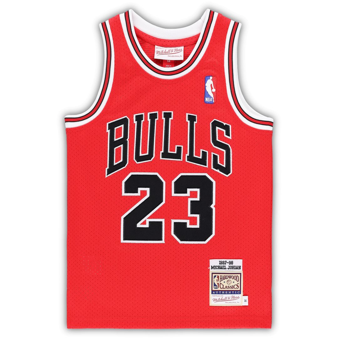 Chicago Bulls Michael Jordan Mitchell & Ness Preschool 1997/98 Hardwood Classics Authentic Jersey - Red Team Jersey Sports Fan Apparel