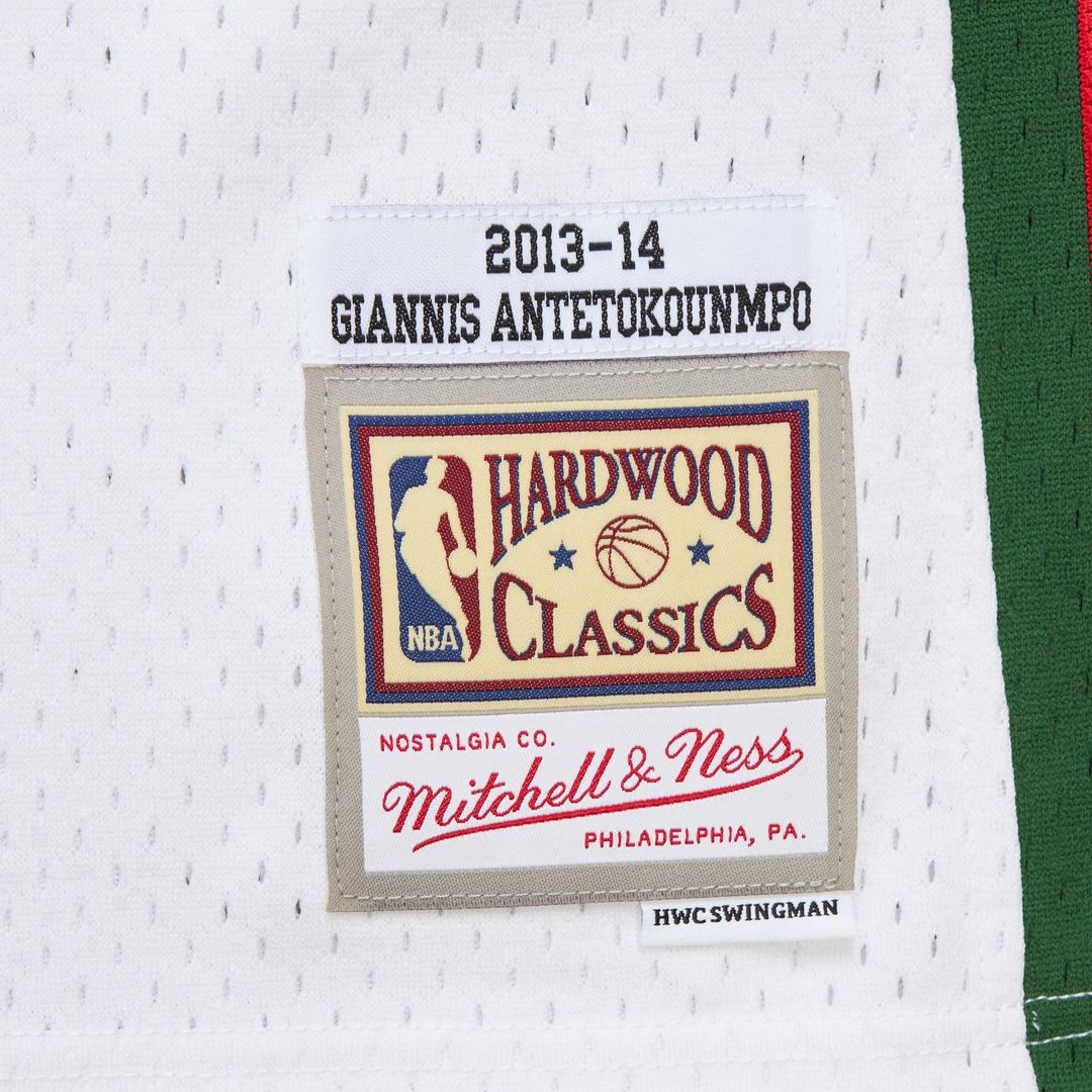 Milwaukee Bucks Giannis Antetokounmpo Mitchell & Ness 2013/14 Hardwood Classics Swingman Jersey - Hunter Green Team Jersey Sports Fan Apparel