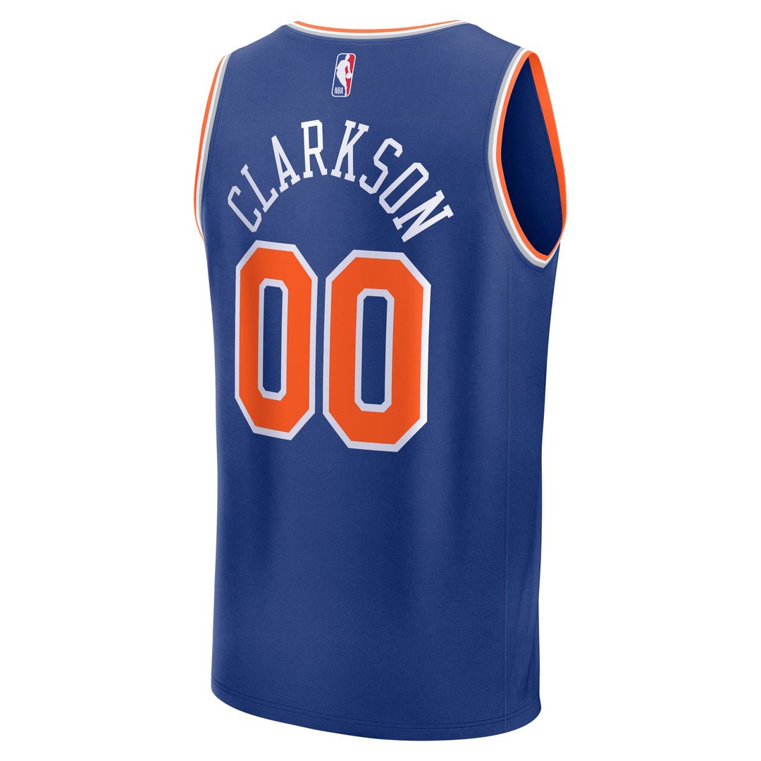 New York Knicks Jordan Clarkson Fanatics Youth Fast Break Replica Player Jersey - Icon Edition - Blue Team Jersey Sports Fan Apparel