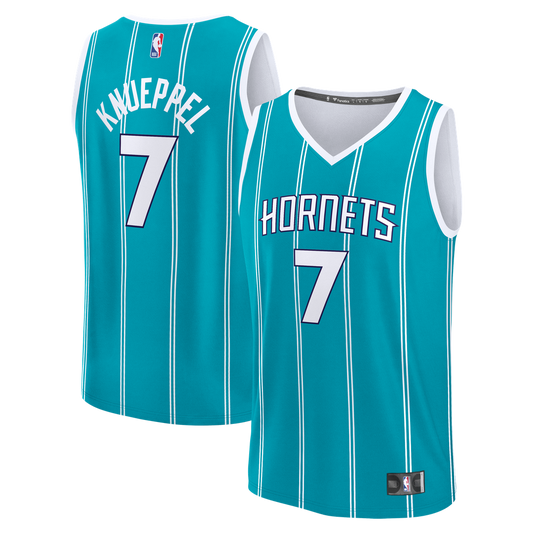 Charlotte Hornets Kon Knueppel Fanatics 2025 NBA Draft First Round Pick Fast Break Replica Jersey - Icon Edition - Teal Team Jersey Sports Fan Apparel