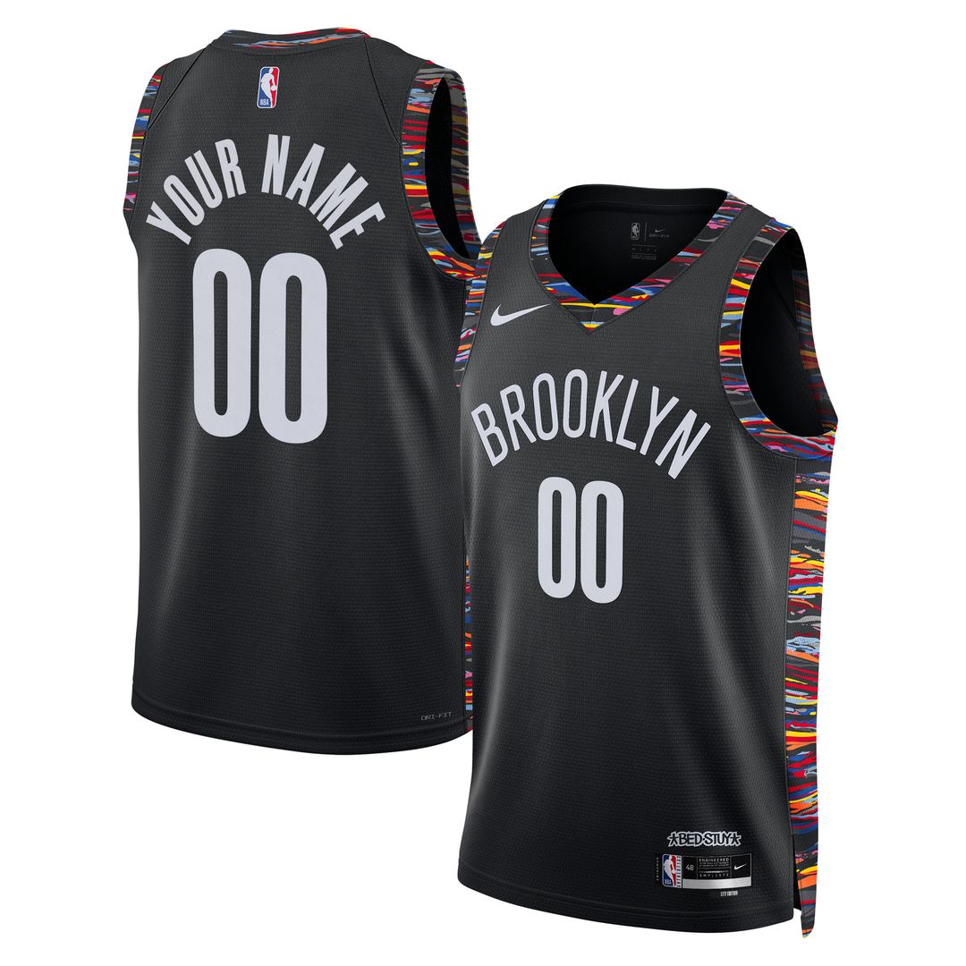 Brooklyn Nets Nike Unisex 2025/26 City Edition Swingman Custom Jersey - Black Team Jersey Sports Fan Apparel