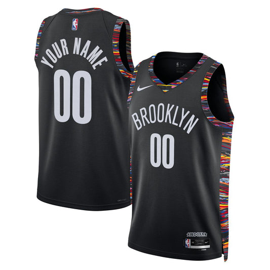 Brooklyn Nets Nike Unisex 2025/26 City Edition Swingman Custom Jersey - Black Team Jersey Sports Fan Apparel