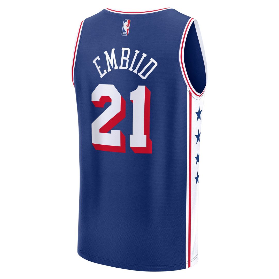 Philadelphia 76ers Joel Embiid Fanatics Youth Fast Break Replica Player Jersey - Icon Edition - Royal Team Jersey Sports Fan Apparel