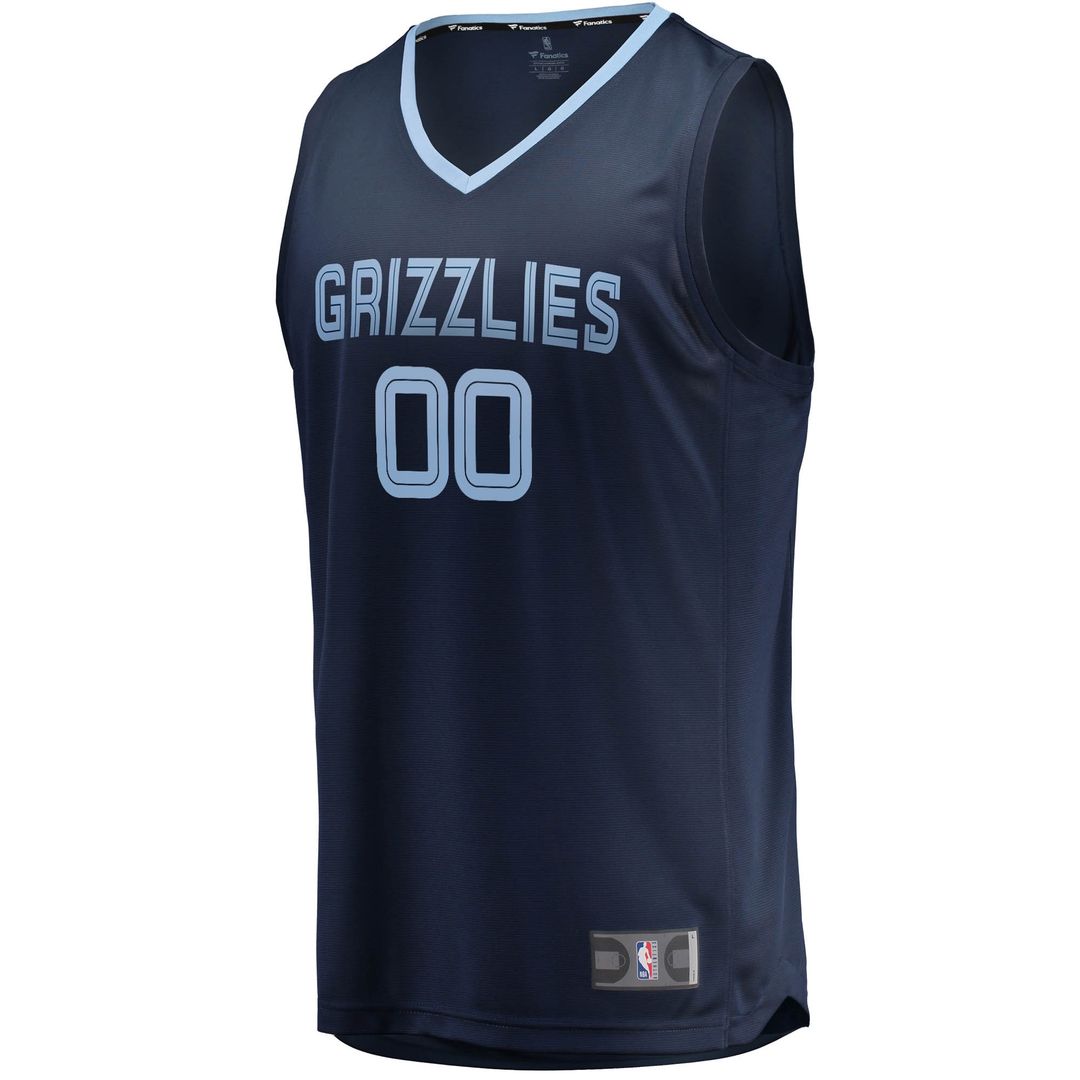 Memphis Grizzlies Fanatics Fast Break Custom Replica Jersey Navy - Icon Edition Team Jersey Sports Fan Apparel