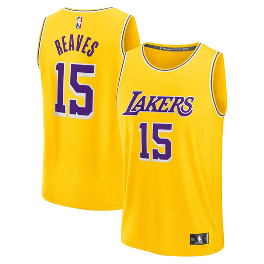 Los Angeles Lakers Austin Reaves Fanatics Fast Break Replica Jersey - Gold - Icon Edition Team Jersey Sports Fan Apparel