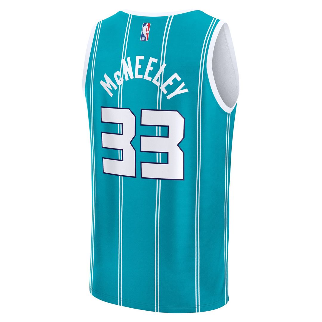 Charlotte Hornets Liam McNeeley Fanatics Fast Break Replica Jersey - Teal - Icon Edition Team Jersey Sports Fan Apparel