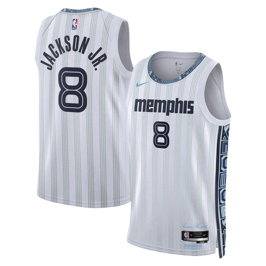 Memphis Grizzlies Jaren Jackson Jr. Nike Unisex 2025/26 Swingman Jersey - White - City Edition Team Jersey Sports Fan Apparel