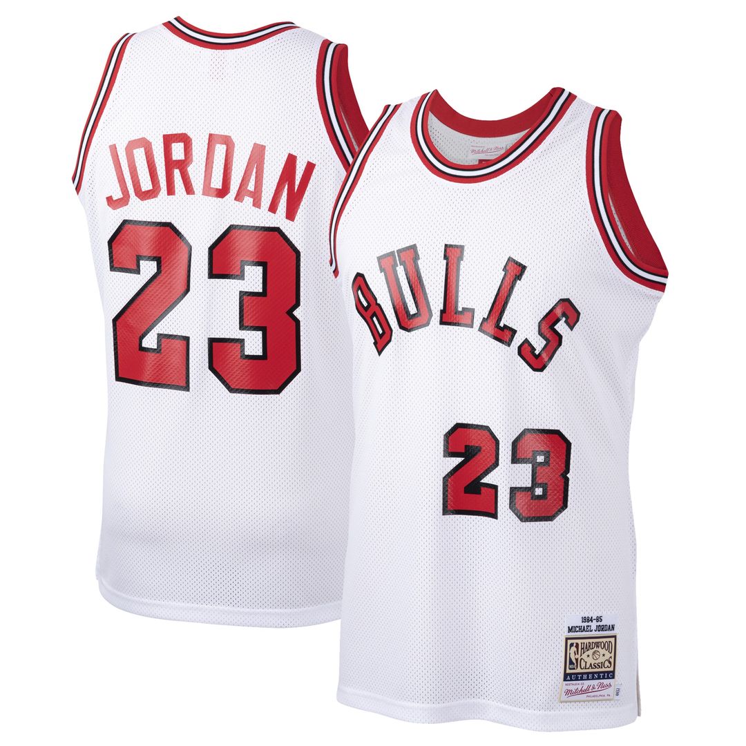 Chicago Bulls Michael Jordan Mitchell & Ness 1984/85 Hardwood Classics Rookie Authentic Jersey - White Team Jersey Sports Fan Apparel